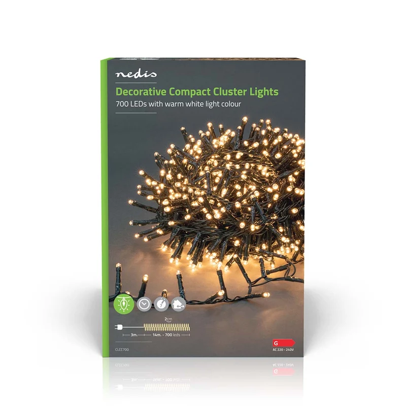 Kerstverlichting Compacte cluster - 700 LED's - Warm Wit