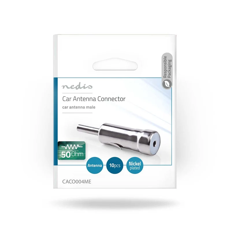 Connector voor Auto-Antenne Recht - Male - Koper