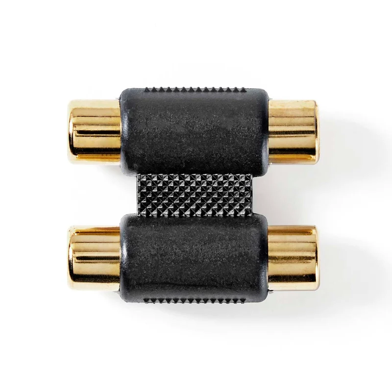 Stereo-Audioadapter 2x RCA Female - 2x RCA Female - Verguld