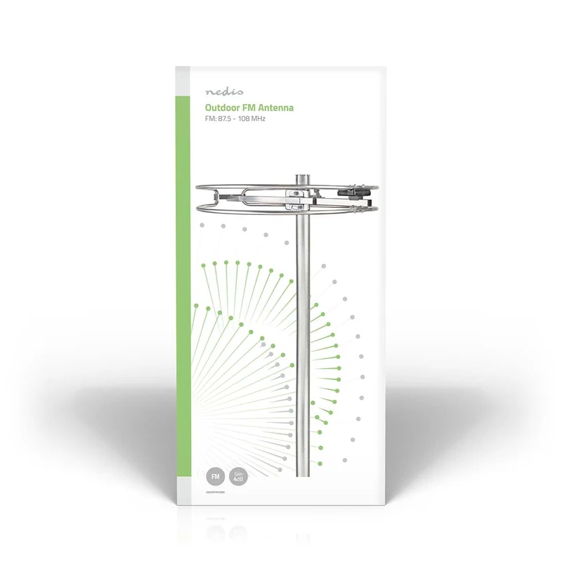 Buitenantenne Ontvangstbereik: 0-15 km - Versterking: 4 dB - Aluminium