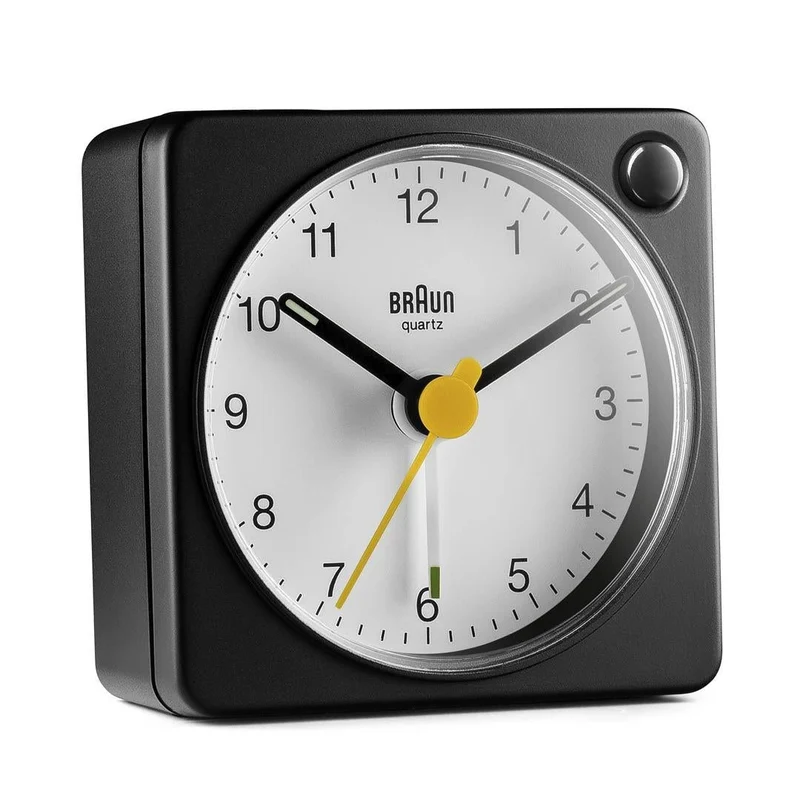 Braun Bc 02 Xbw Quartz Alarm Black / White With Light Switch