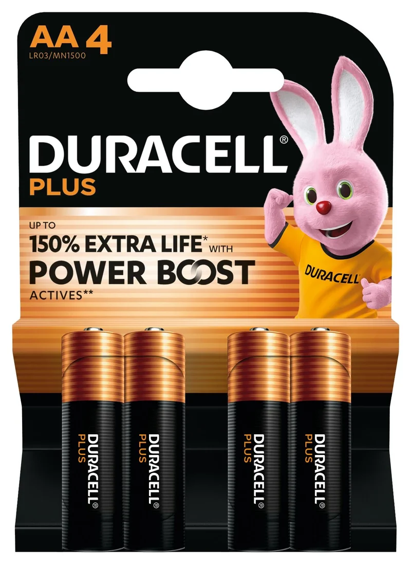 1X4 Duracell Plus Power Boost Mignon Mn1500 Aa Lr6 1,5V