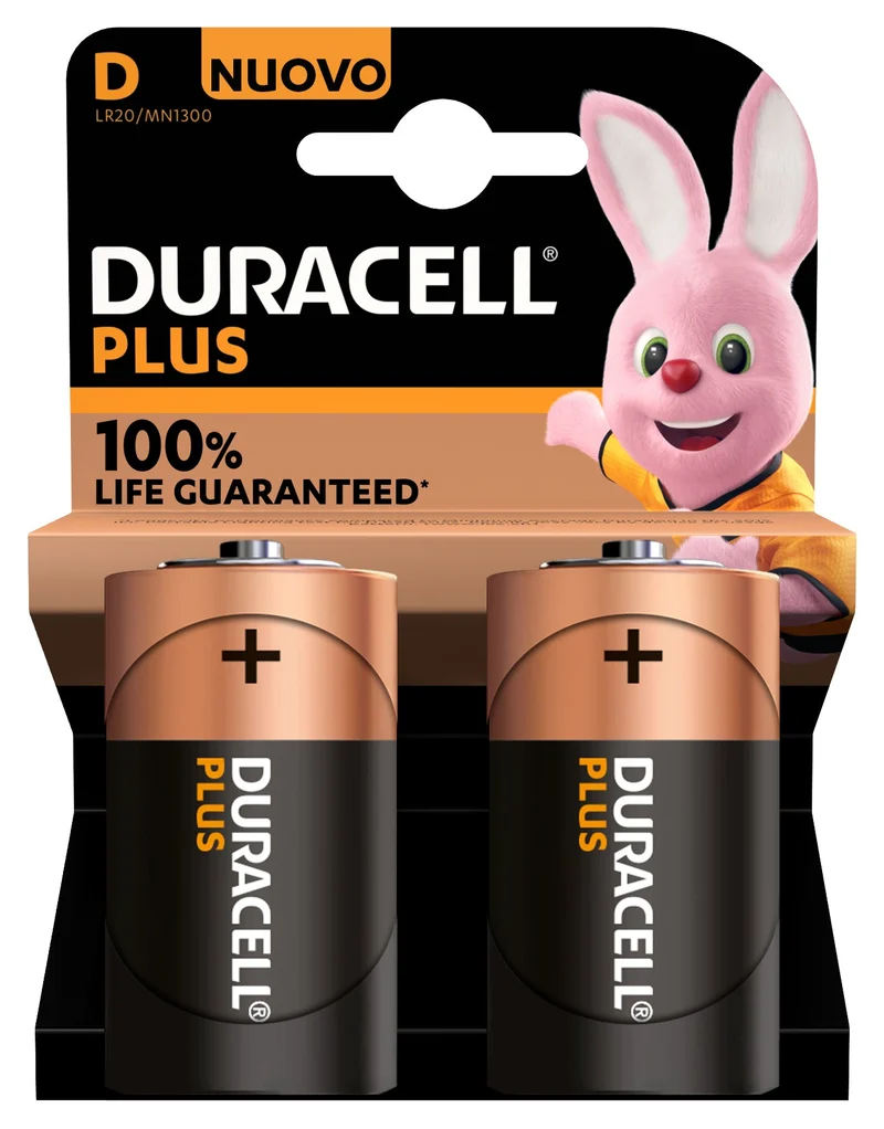 1X2 Duracell Plus Mono D Mn1300 Lr20 1,5V