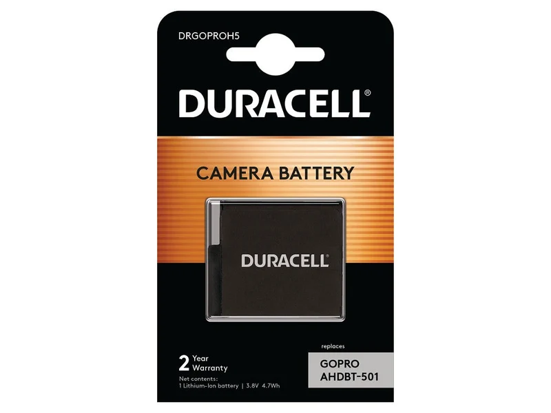 Duracell Li-Ion Battery 1250Mah For Gopro Hero 5/Hero 6/Hero 7