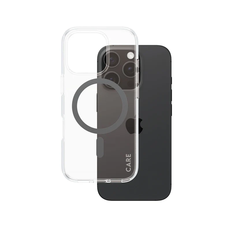 Care By Panzerglass Flagship Case Transp. Bk Magsafe Ip 16 P