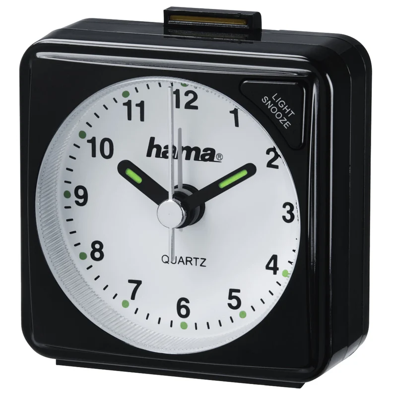 Hama Travel Clock A50, Black Fluorescent Hand 186329
