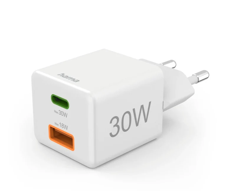 Hama Mini-Schnellladegrät Pd 30W 1Xusb-C/1Xusb-A Weiß 201992