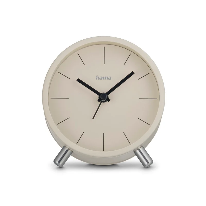 Hama Radio Clock Flores Analogue W/O Ticking, Grey/Beige 222229