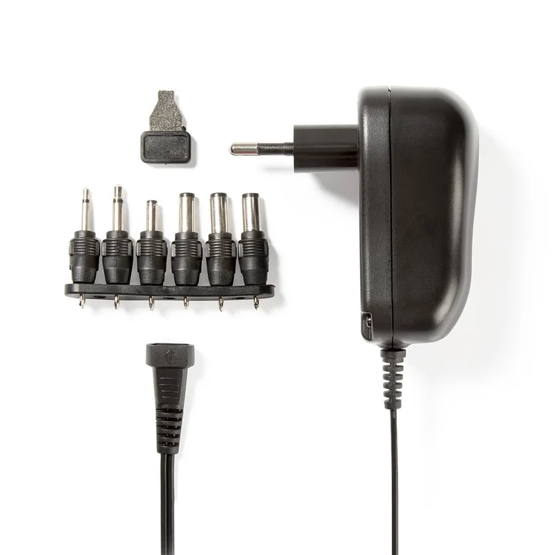 Universele AC-Stroomadapter 12W - 3 / 4.5 / 5 / 6 / 7.5 / 9 / 12 V DC - 1.80m
