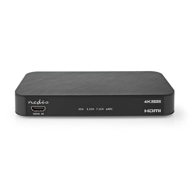 Digitale Audioconverter 2-wegs - Ingangen audio / video / data: DC Power / 1x HDMI™ Input - Uitgangen audio / video / data: 1x 3.5 mm Audio Out / 1x TosLink / 3x HDMI™ Output