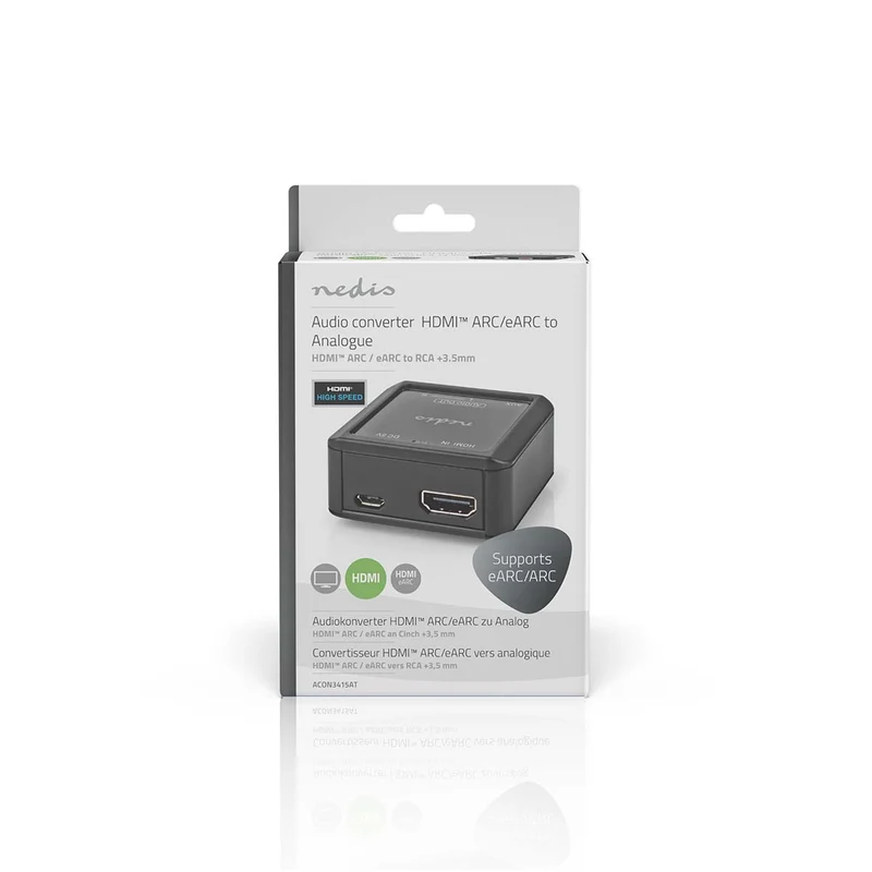 Digitale Audioconverter 1-weg - Ingangen audio / video / data: HDMI™ Input - Uitgangen audio / video / data: 1x 3.5 mm Audio Out / 2x (2x RCA Female)
