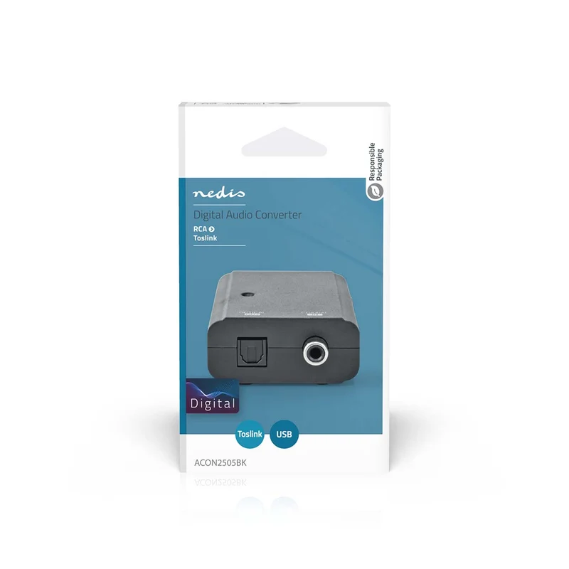 Digitale Audioconverter 1-weg - Ingangen audio / video / data: 1x S/PDIF - Uitgangen audio / video / data: TosLink Female