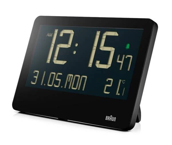 Braun Bc 14 Black Quartz Wall Clock Digital