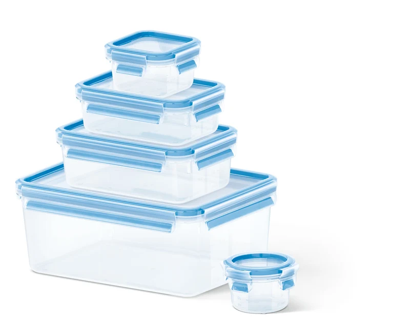 Emsa Food Clip&Close 508568 5 Pcs. Set Transparent/Blue