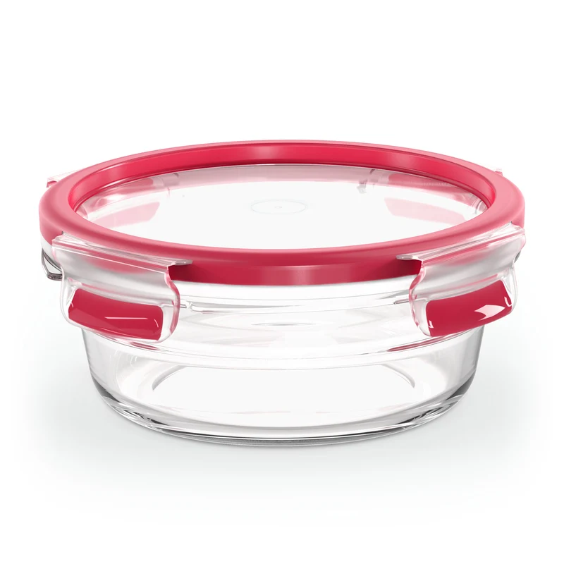 Emsa Clip&Close Glass Food Container 600 Ml Red
