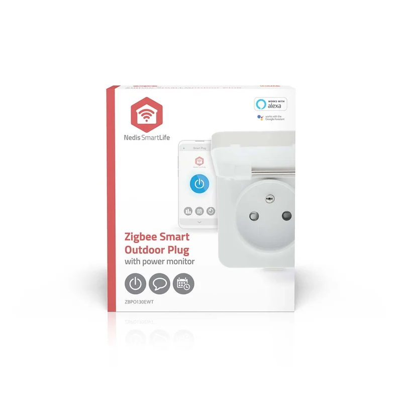SmartLife Slimme Stekker Zigbee 3.0 - IP44 - Energiemeter